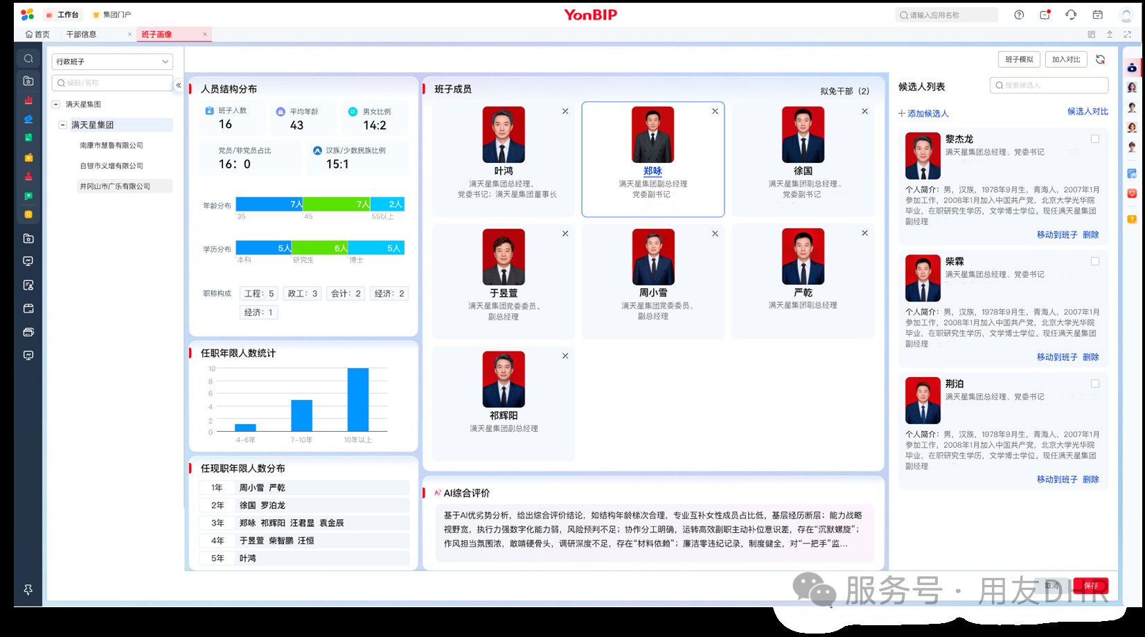 领导班子模拟配备,支持科学配备与灵活调整